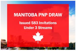 Manitoba PNP draw issued 583 invitations under three streams!!